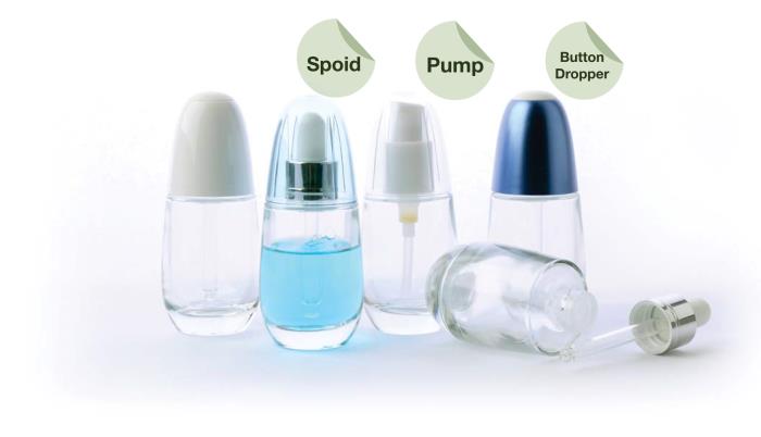 New Glass Bottle Design with Dispensers: S-type PUMP